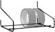 Relaxdays Wall Mount Tire Rack Black 67x74x117.5 Cm