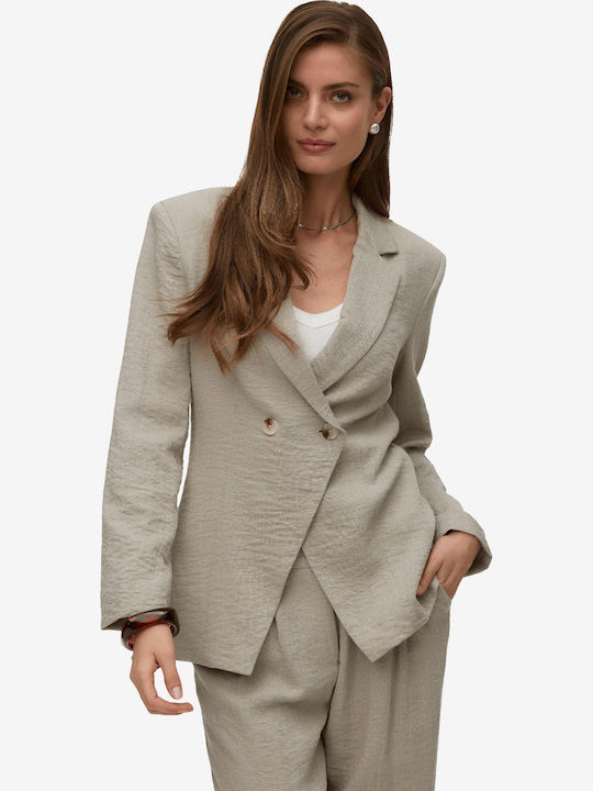 Vero Moda Sacou Dama Lung Bej