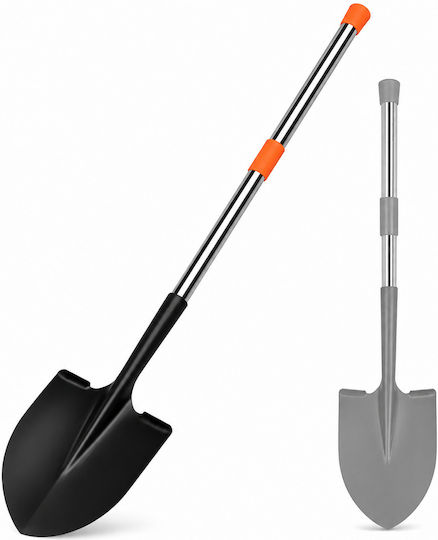 Lopată Telescopică Grădină Zola Lungime Reglabilă 80-110 Cm Oțel Mâner Antiderapant 15 X 21 Cm