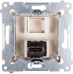 Kontakt-simon Hdmi Socket Simon 54 Cream Dghdmi.01/41