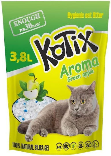 Kotix Nisip Cristalin pentru Pisici cu Miros de Măr Verde 1.52kg / 3.8l