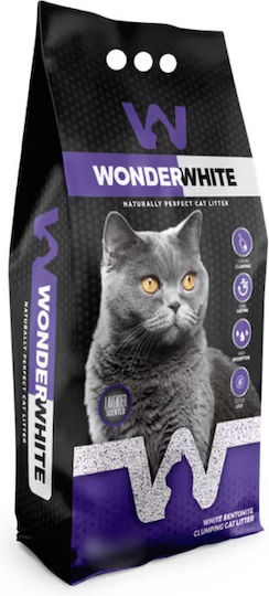 WonderWhite Άμμος Γάτας Μπετονίτης με Άρωμα Λεβάντα 10kg