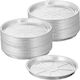Relaxdays Set Tăvi Rotunde Din Aluminiu 50 Argintii 2.5x27.5x27.5 Cm