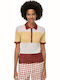 Damen Polo Bluse Burgundisch