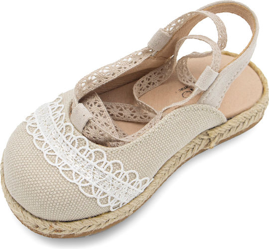 Gorgino Gorgino Taufschuhe Für Mädchen Leder Beige