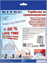 Nitec Σακούλες Σκούπας 5τμχ Συμβατή με Σκούπα Bosch / Karcher / Makita / Metabo / Nilfisk