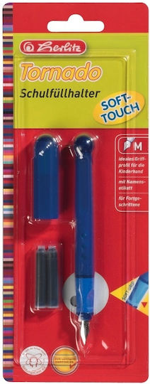 Herlitz Писалка Medium Сива от Пластмаса с Розово Мастило