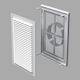 Vents Persiadă de Ventilație 25x18cm Dreptunghiulară cu Plasă