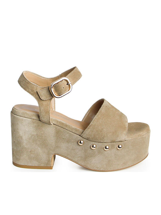 Fratelli Petridi Women's Summer Beige Platforms
