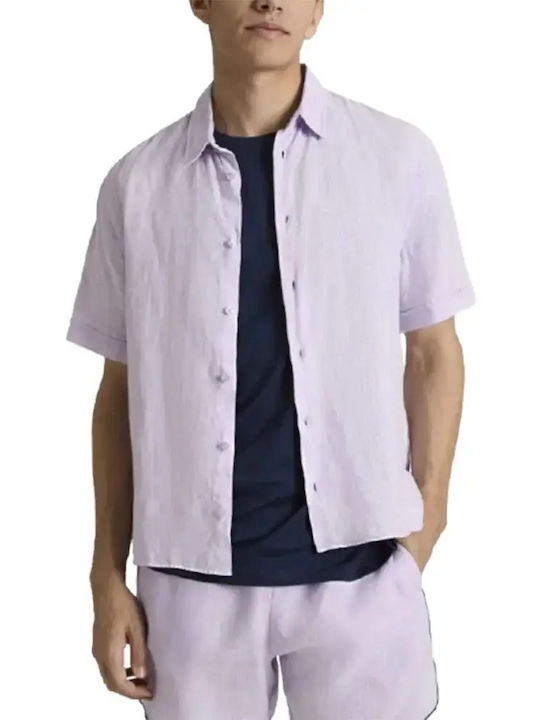 Short Sleeve Linen Shirt Kunzite
