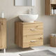 vidaXL Badezimmer Waschtisch-Einheit M49.5xB44.5xH66.5cm Eiche