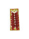 Set 6 Christmas Tree Bows Red Classic Glitter 8 X 9 Cm Polyester Alista Home