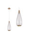 Toolight Deckenleuchte Rose Gold mit Kristallen