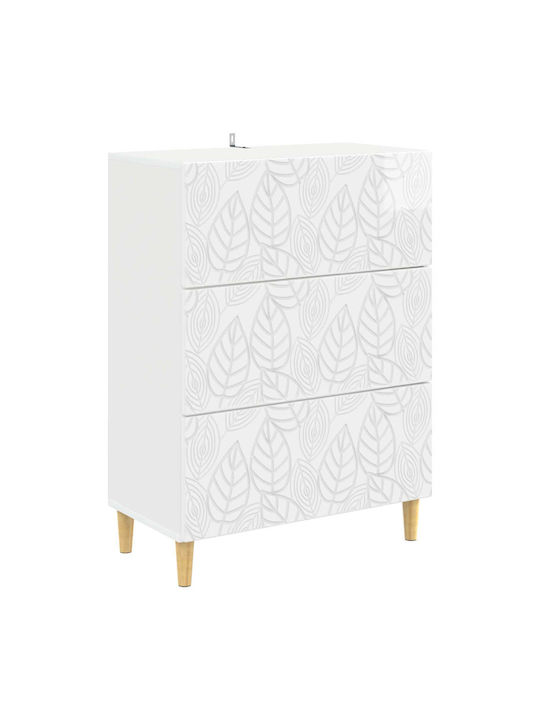 Büroaufbewahrungsschrank aus Holz Weiß 66x34,5x90cm