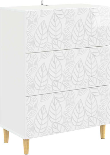 Büroaufbewahrungsschublade und -schrank Holzweiß 66x34,5x90cm