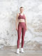 Training Damen Leggings Burgundisch