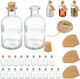 Relaxdays Dekoratives Flaschen-Set Mit Korkdeck...