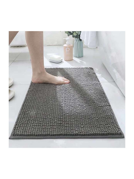 SpitiBazaar Αντιολισθητικό Πατάκι Μπάνιου SD-3971 Γκρι Σκούρο 50x80εκ.