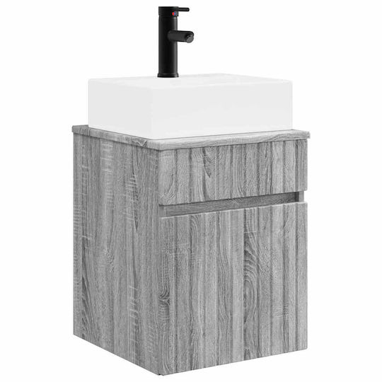 vidaXL Badezimmer Waschtisch-Einheit M39xB41xH62.5cm Grau