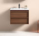 Martin Badezimmer Waschtisch-Einheit mit Waschbecken M60xB49xH46cm Holz Braun