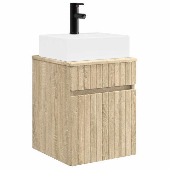 vidaXL Badezimmer Waschtisch-Einheit M39xB41xH62.5cm Braun