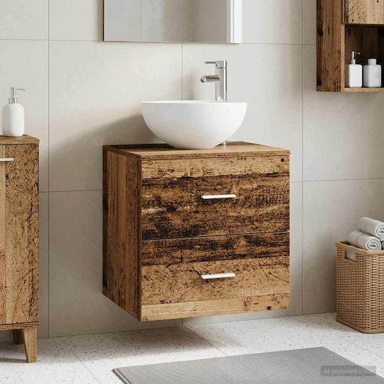 vidaXL Bathroom Vanity Unit with Sink L49.5xW35xH63cm Brown