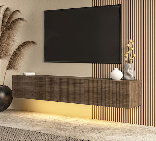 TV Stand with LED Lighting Synthetic Wood M150xD31xH29cm