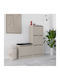Holz Schuhorganisator Dude 104.8x26x118.5cm