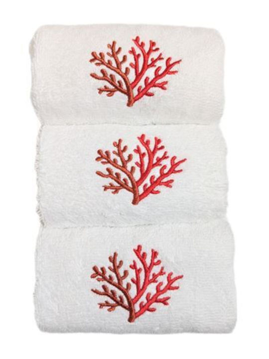 Nakas Concept Nakas Concept Badetuch 30x50cm Koralle Zweifarbig Rot