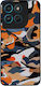 Sonique Orange Silicone Back Cover (Moto G57 Po...