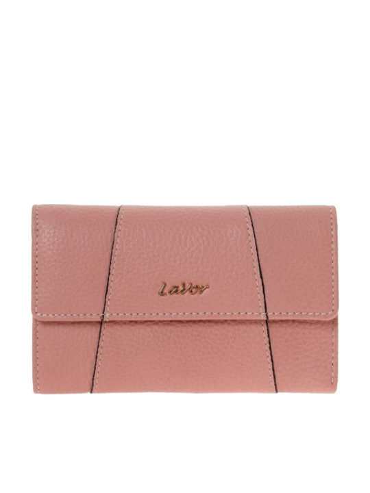 Lavor Large Leather Women's Wallet with RFID Pink