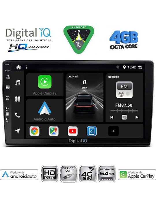 Digital IQ Car Audio System for Toyota Land Cruiser 1998-2003 Bluetooth USB WiFi GPS Apple CarPlay Android Auto with 9" Touch Screen
