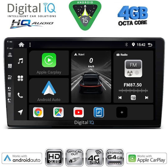 Digital IQ Car Audio System for Toyota Land Cruiser 1998-2003 Bluetooth USB WiFi GPS Apple CarPlay Android Auto with 9" Touch Screen