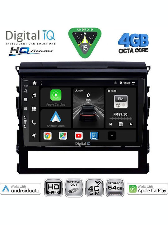 Digital IQ Car Audio System for Toyota Land Cruiser 2016-2019 Bluetooth USB WiFi GPS Apple CarPlay Android Auto with 9" Touch Screen