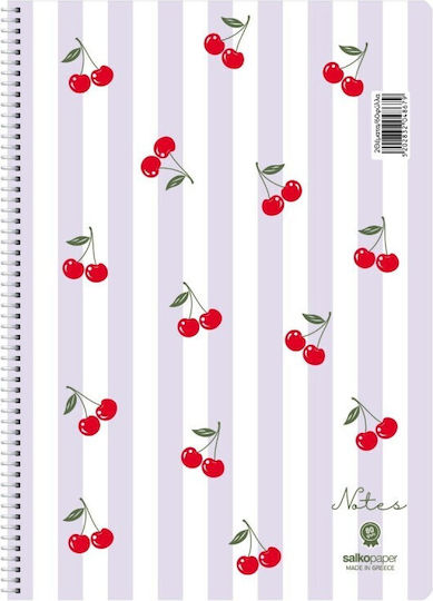 Salko Paper Spiral Ruled Notebook A4 120 Paper Sheets 4 Subjects