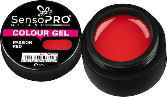 Passion Red Colored Uv Gel 5ml Sensopro Milano