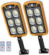 Lampa Комплект 2 Соларни Фенера 150W 4500lm с Датчик за Движение и Дистанционно IP66