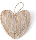 Fabric Heart Wedding Favor Lace 13x13cm Per Set 10 Pieces