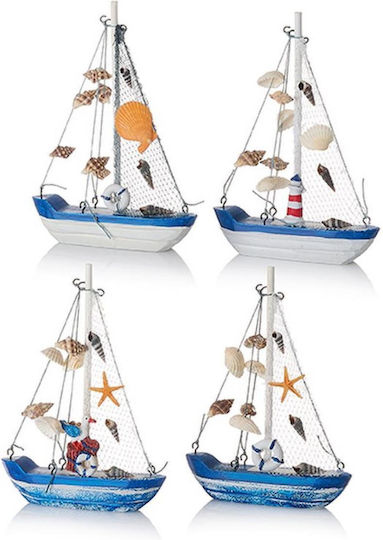 Holzhandwerksdekoration Holzboot Mit 4 Designs 14x20cm Pro Packung 2 Stück