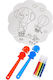 Hochzeitsgeschenkmaterialien Papier Bojote Ventilator Luftballon Griff 4 Marker 18x25cm Pro Set 12 Stück