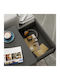 Nachttisch Holz Grau 54x28x54cm