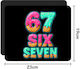 Mouse Pad Rubber 22x18cm Six-seven