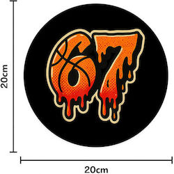 Mouse Pad Rubber Diameter 20cm Six-seven