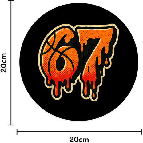 Mouse Pad Rubber Diameter 20cm Six-seven
