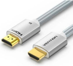 Vention Alcig Cable Hdmi T To Hdmi T 1.5m 8k At 60hz/4k At 120hz Resolution Pvc Braided Silver