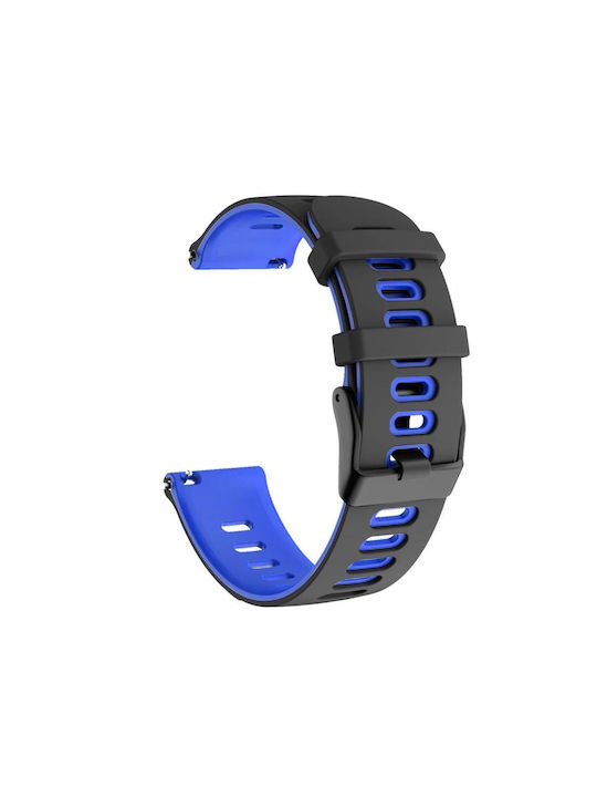 Dual-Farbiges Silikonarmband für Realme Watch S Schwarz Blau
