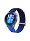 Nylon Tragbares Band Selbstklebend & Metallischer Verschluss Amazfit Stratos 2s/3 Twilight Blau