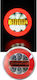 1 Piece Round Led Brake Rear Light Neon Effect Hamburger Type 12v Ø14 Cm