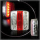 Universell Led Diode Rücklicht 4 Funktionen 12V Birnen 106 x 197 mm E-mark E4