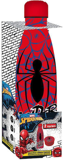 Spiderman Stainless Steel Kids Dinner Set Spiderman 0.13 Litre